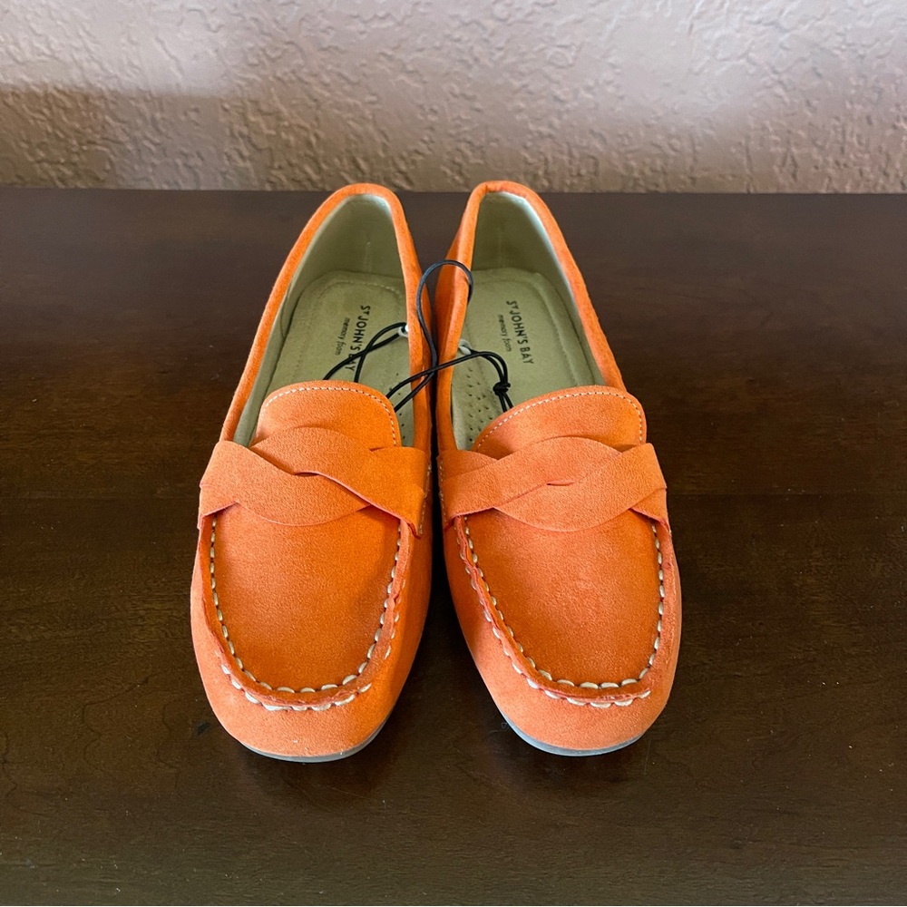 St. John's Bay Comox Tangerine Memory Foam Flat Loafers